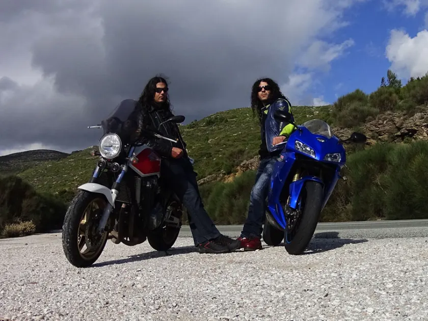 Kamikaze riders on motorcycles