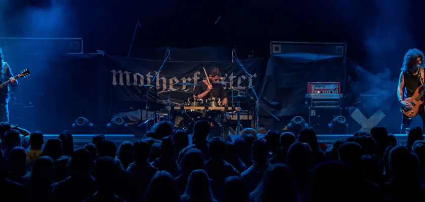 Motherfaster live on stage